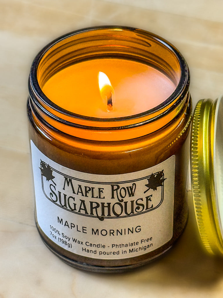 Maple Row Sugarhouse maple morning candle lit